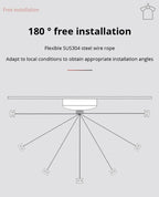 Wall-mounted Clothes Line Windproof 2.8m Adjustable Strength