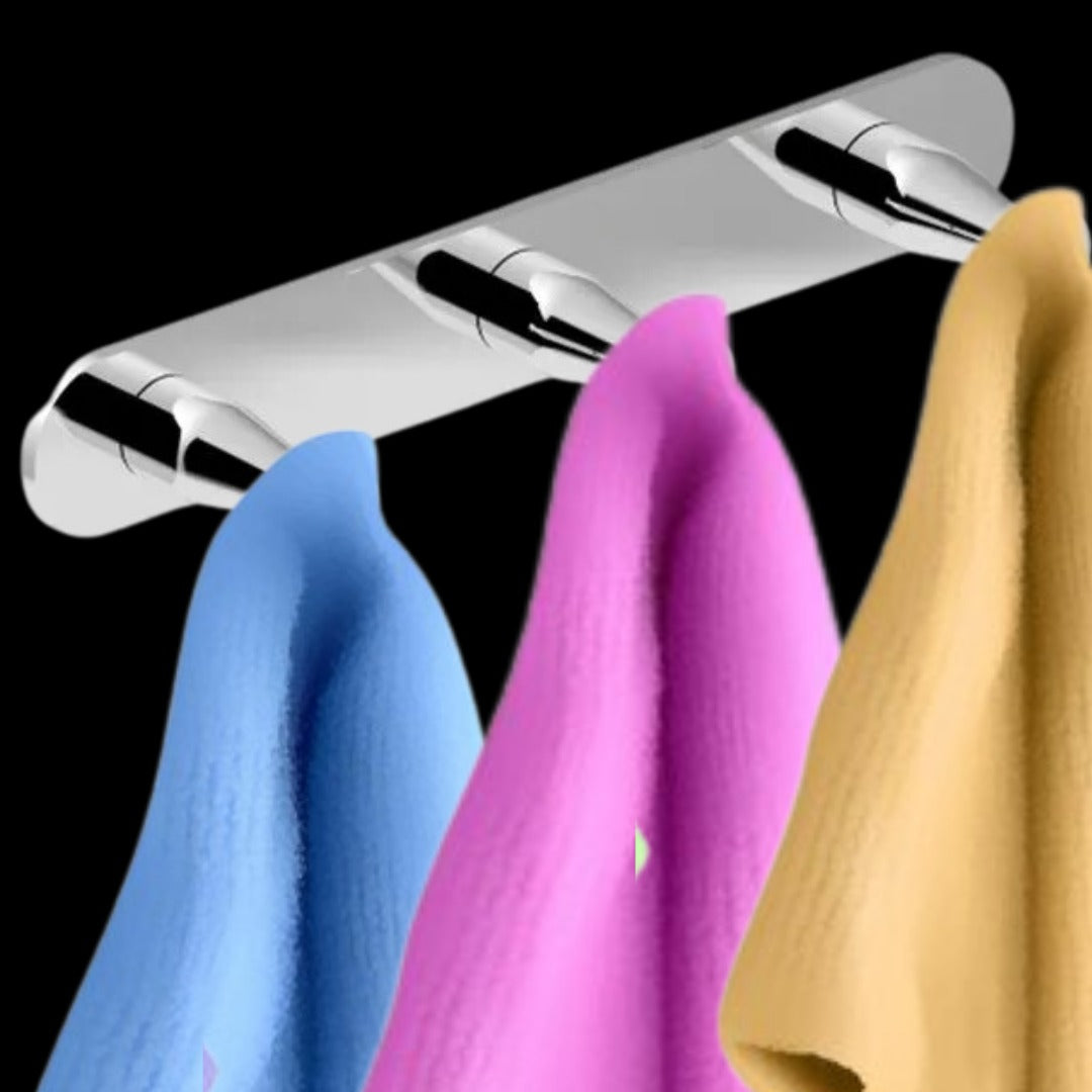 Porte Serviette avec 3 crochets en inox Garantie 10ans