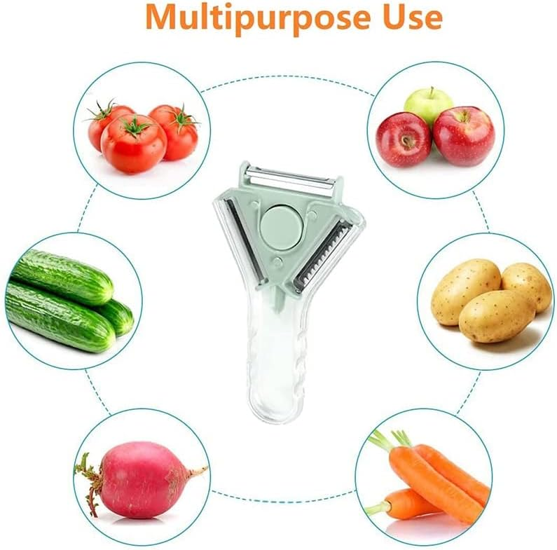 Éplucheur de légumes 3 en 1 zesteurs dentelés pivotants