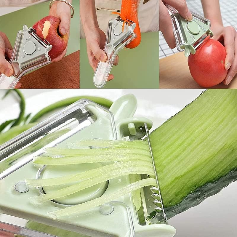 Éplucheur de légumes 3 en 1 zesteurs dentelés pivotants