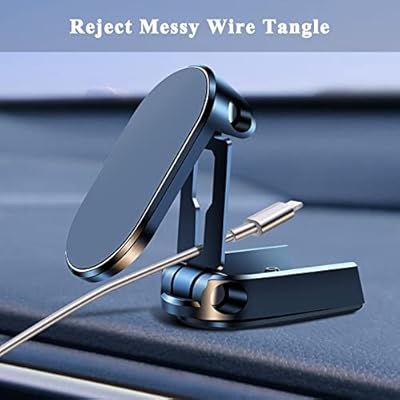 Alloy Folding Magnetic Car Phone Holder – 720° Rotating