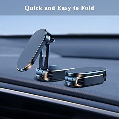 Alloy Folding Magnetic Car Phone Holder – 720° Rotating