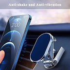 Alloy Folding Magnetic Car Phone Holder – 720° Rotating