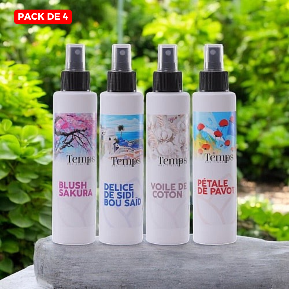 Pack 4 Senteurs en Promo Parfums d'ambiance & de linge