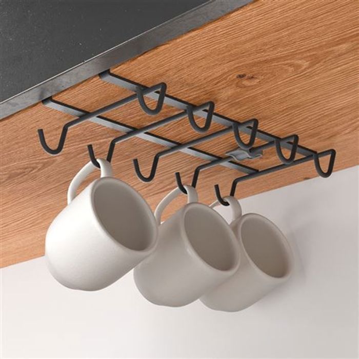 Support porte 10 tasses suspendu sous tablette LAVA
