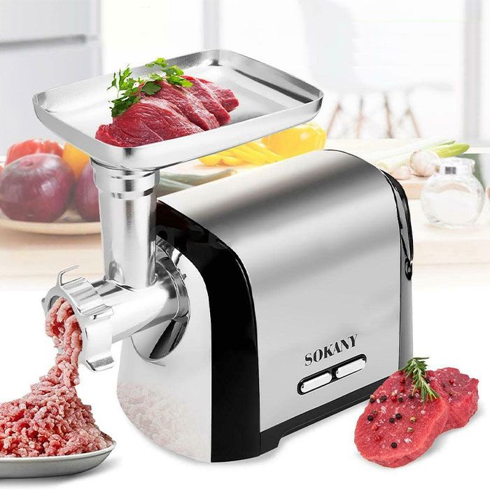 Hachoir à Viande Électrique Sokany Sk-088 - 6.5 - 3200 W en Inox