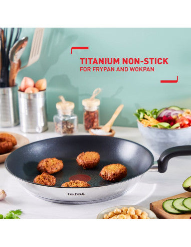 Poêle Inox 24cm Primary avec Revêtement